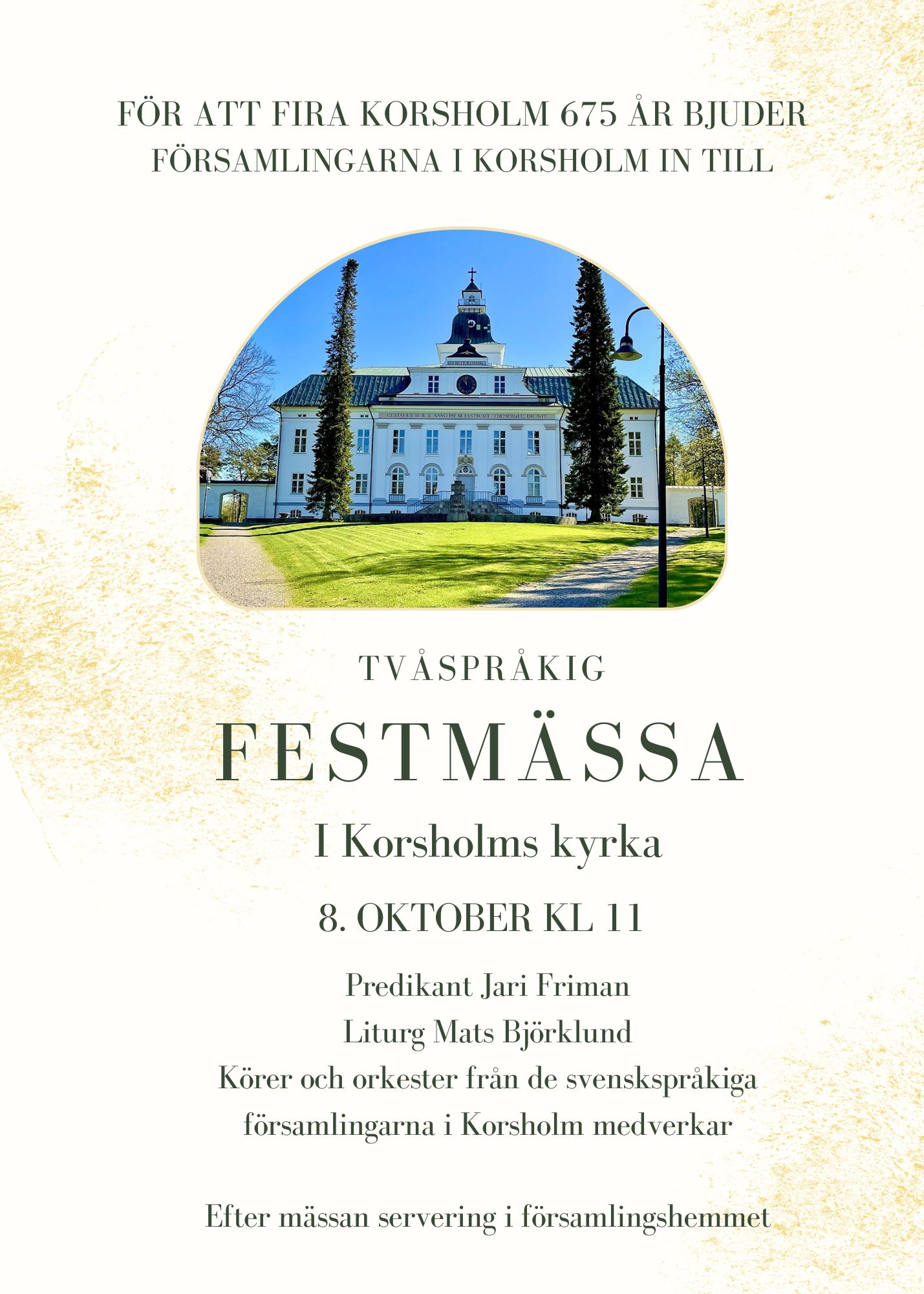 Affisch för jubileumsmessa