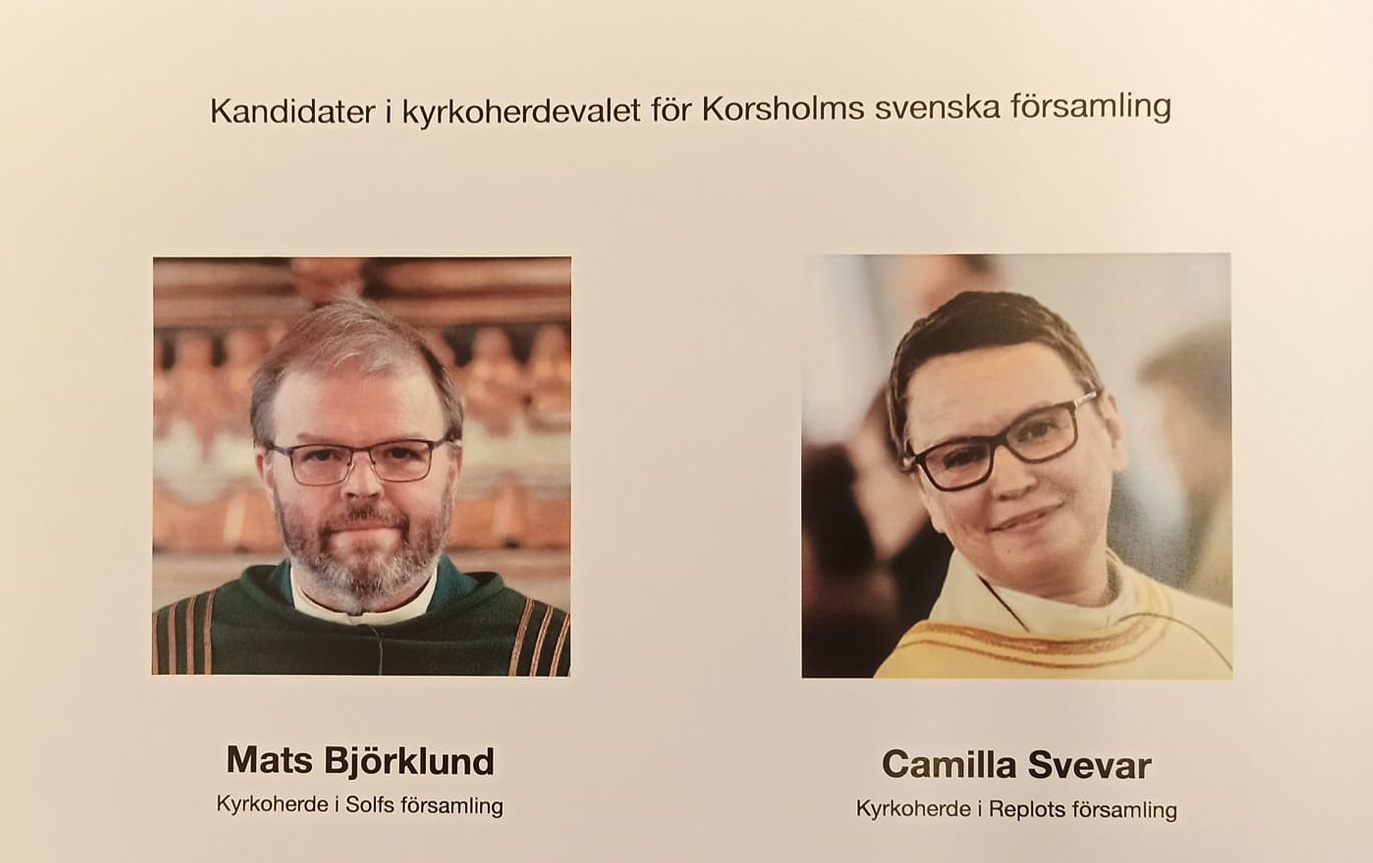 Förhandsröstning i kyrkoherdevalet kandidaterna
