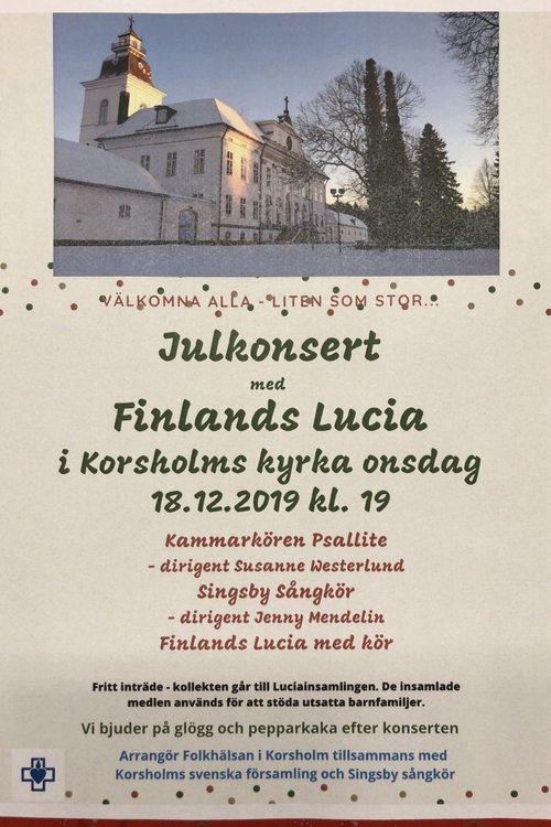 Julkonsert med Finlands Lucia Julkonsert med Finlands Lucia
