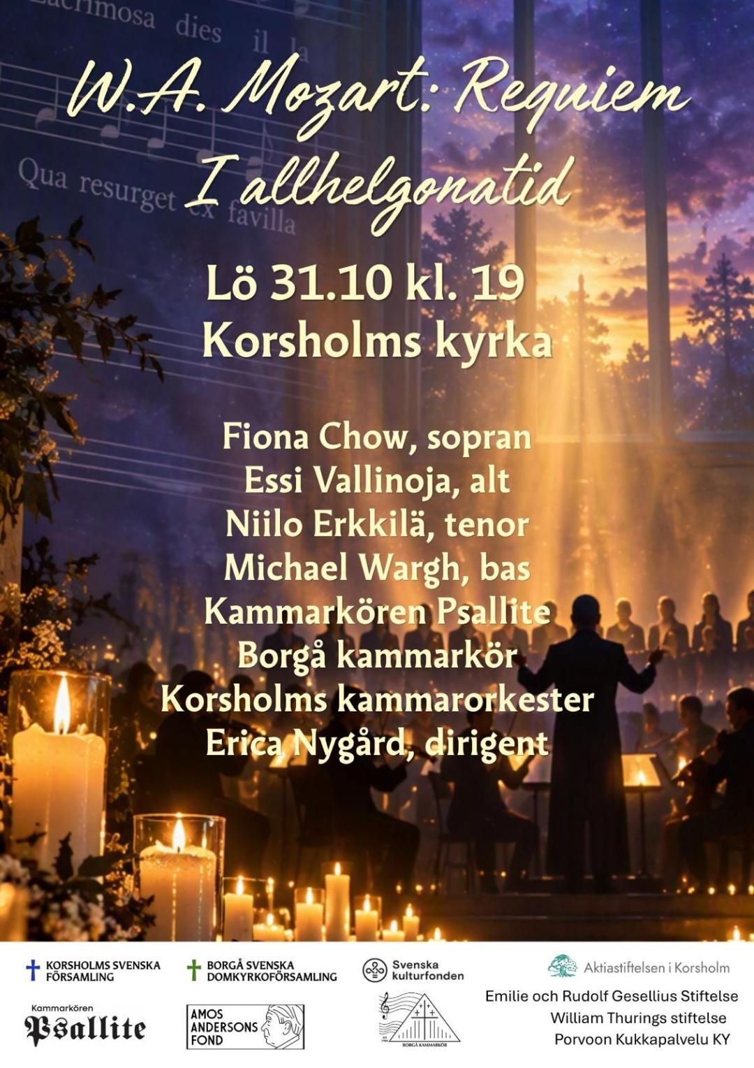 Affisch för evenemanget 31.10 kl. 19 i Korsholms kyrka